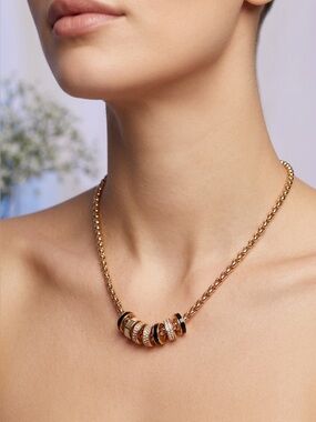 House of Harlow 1960 Gold Multi-Ring Pendant Necklace